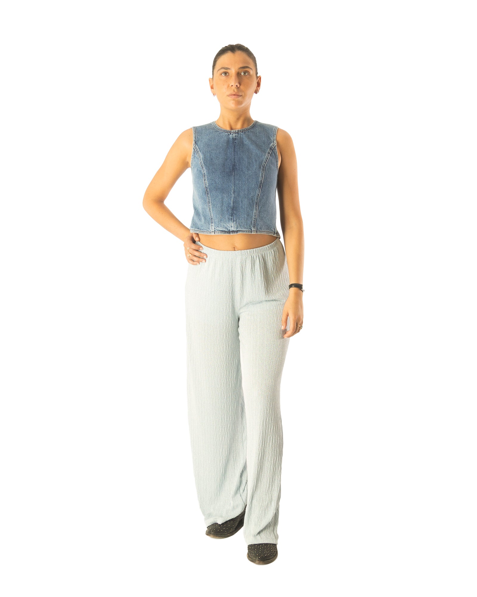 pantalone azzurro