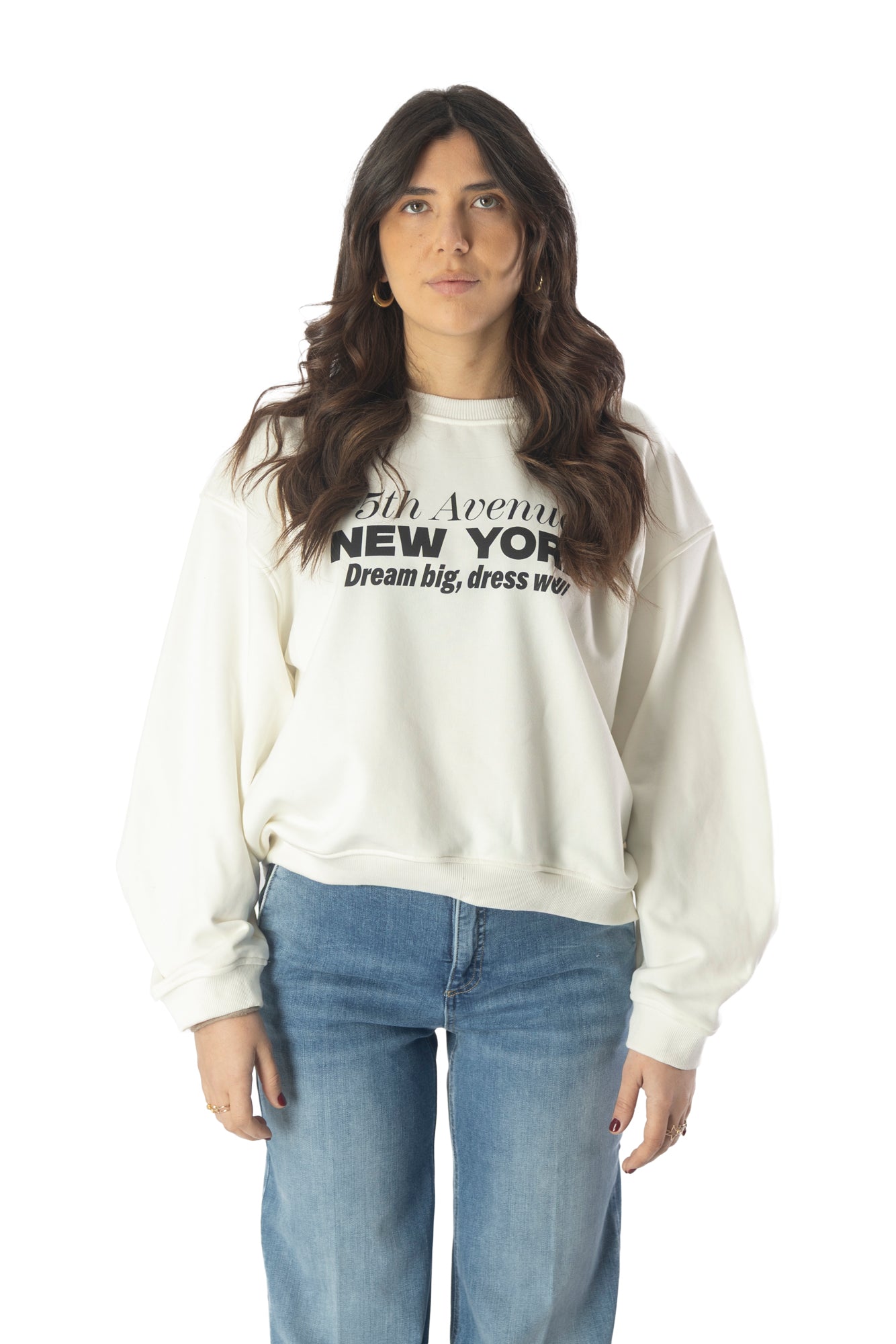 Felpa Bianca New York