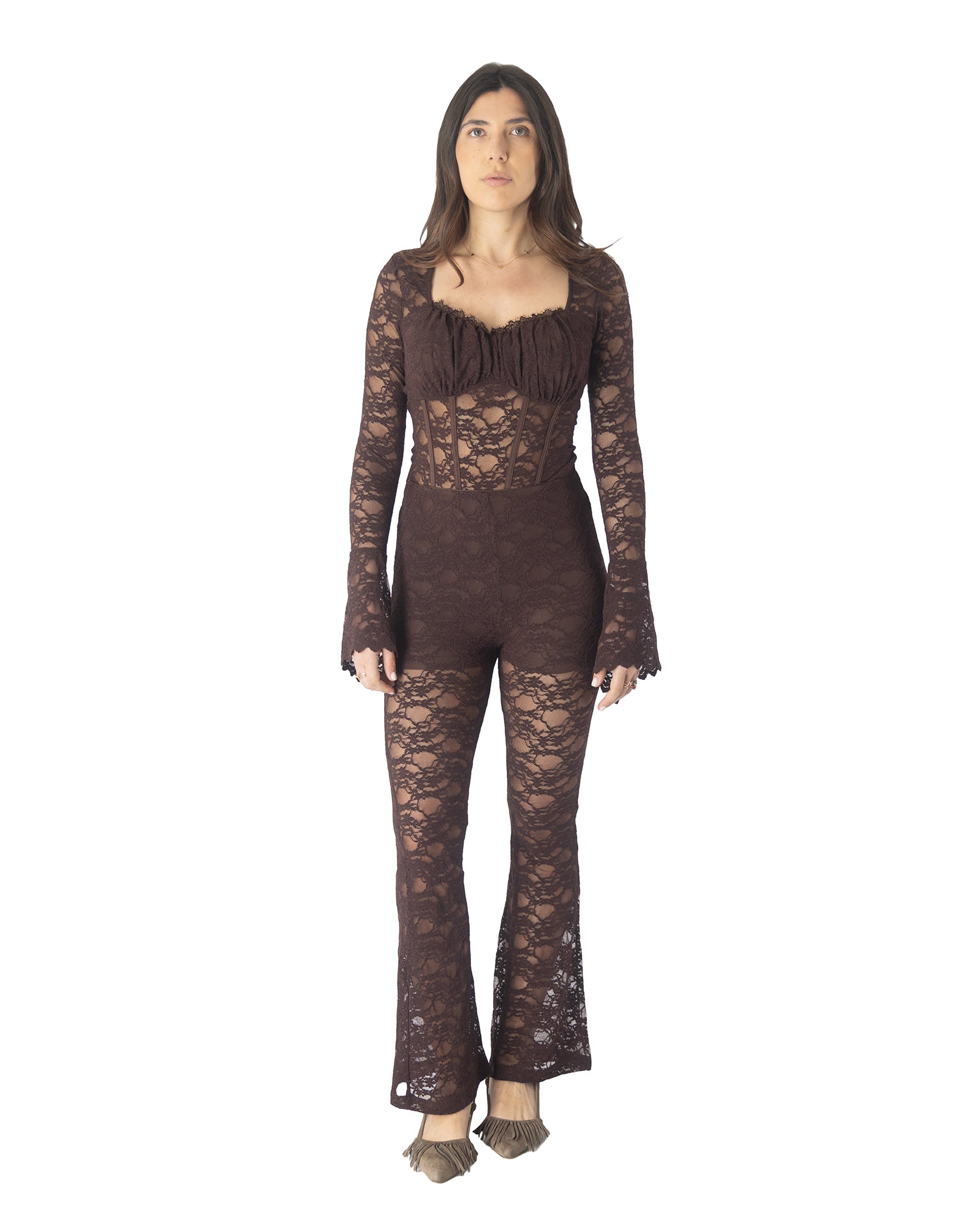 Completo Pizzo Sugar Marrone