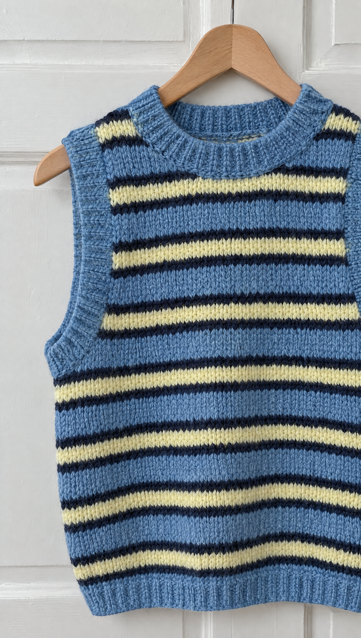 Gilet Mavi - dettaglio delle righe e della maglia