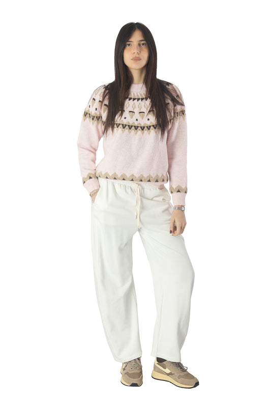 Pantalone Tuta Balloon Bianco