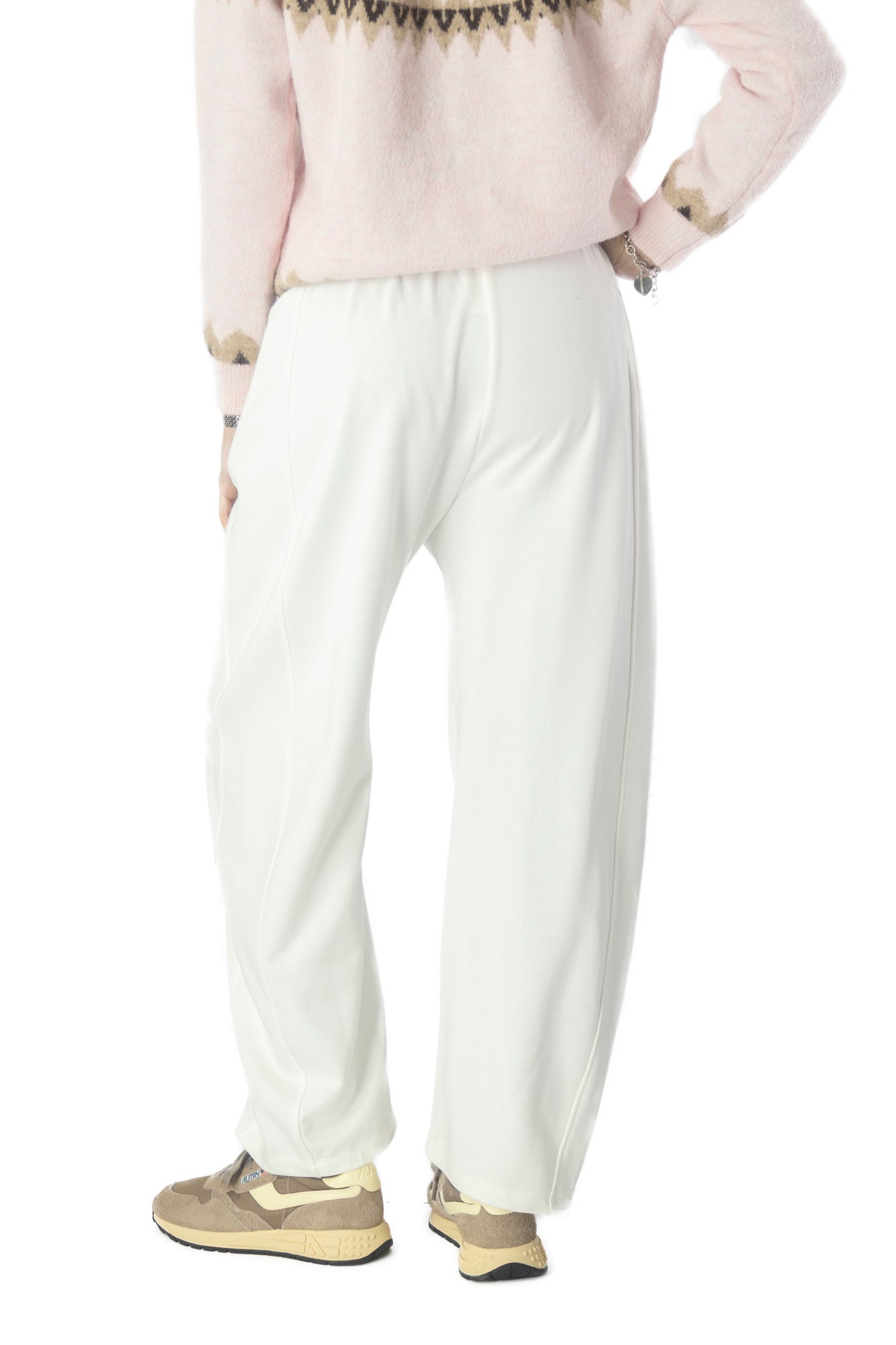 pantalone tuta bianco