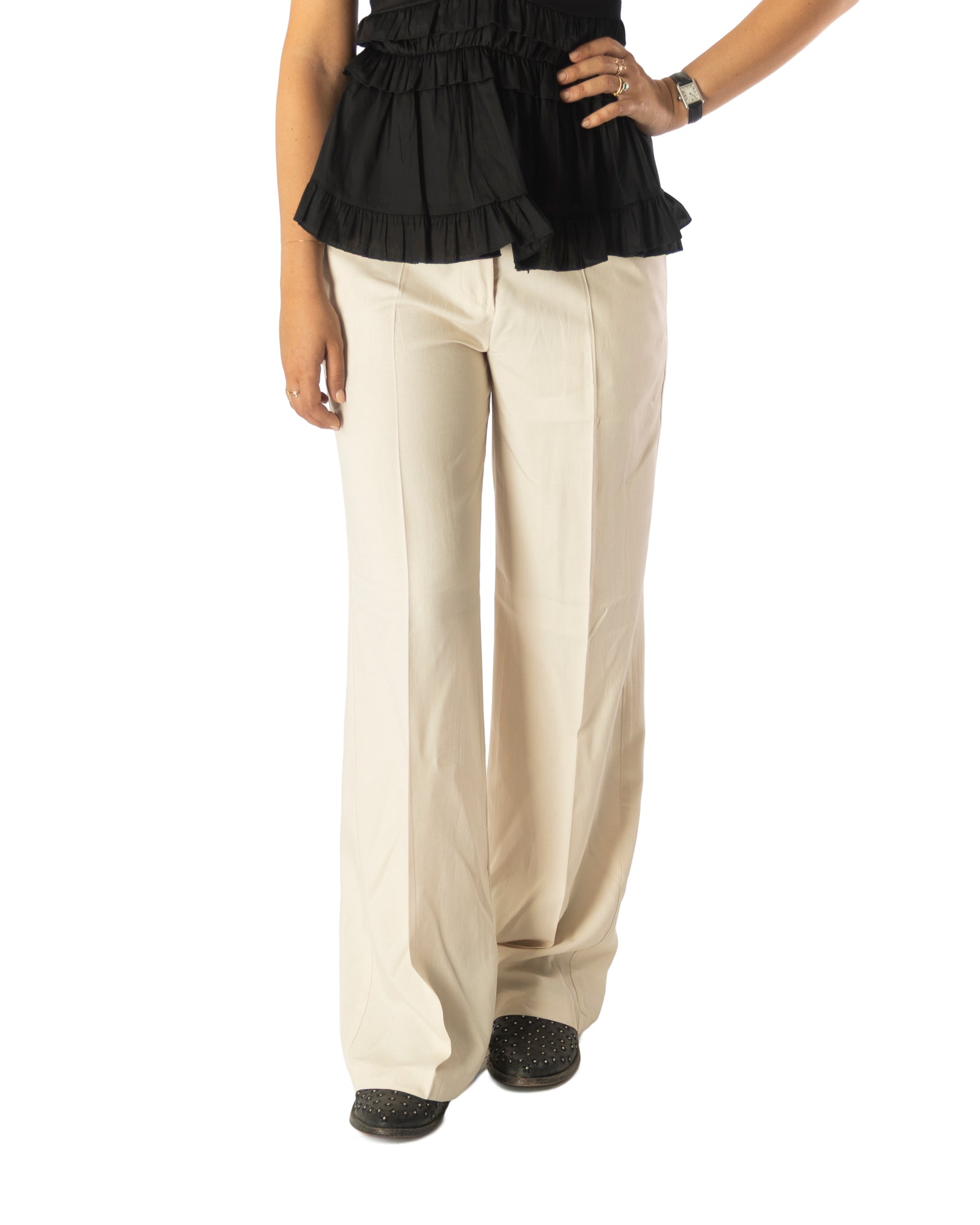 pantaloni beige