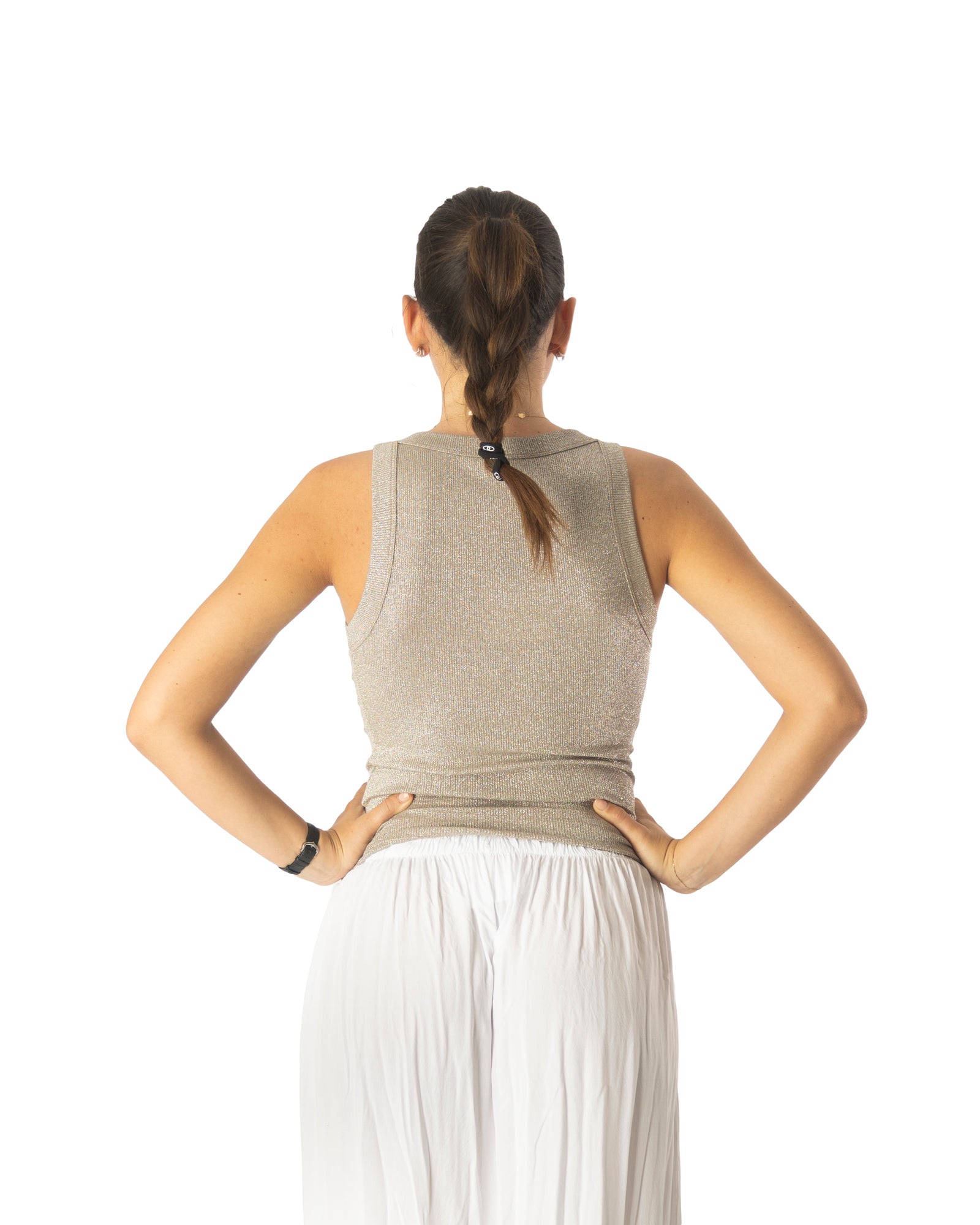 top melissa gold lurex