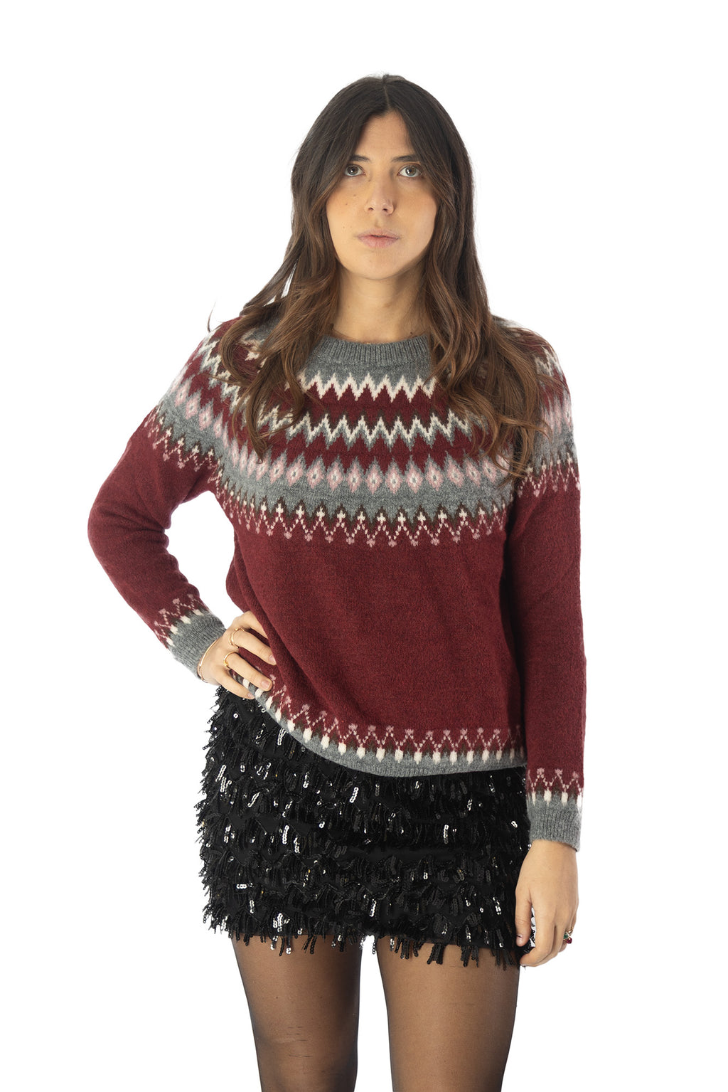 maglione NOEL bordeaux