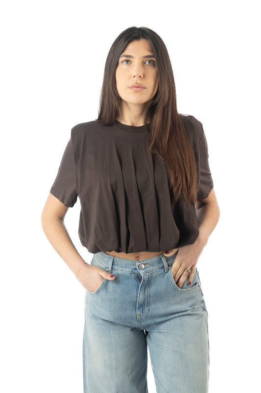 T-shirt Spum Marrone