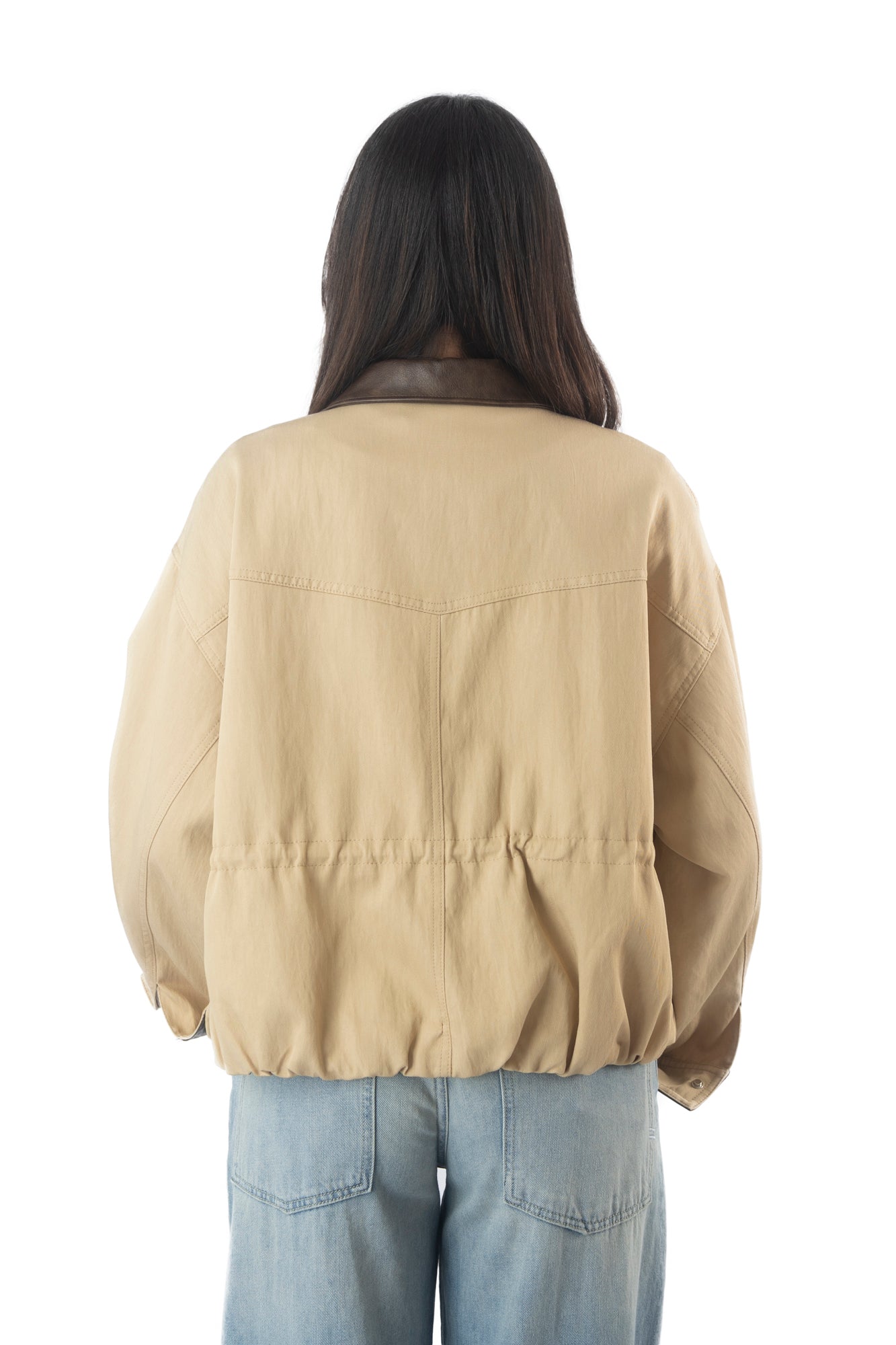 giacca bomber beige