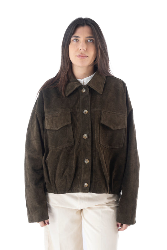 giacca verde camicia