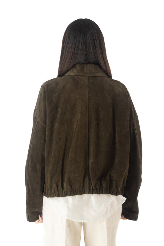 giacca verde camicia