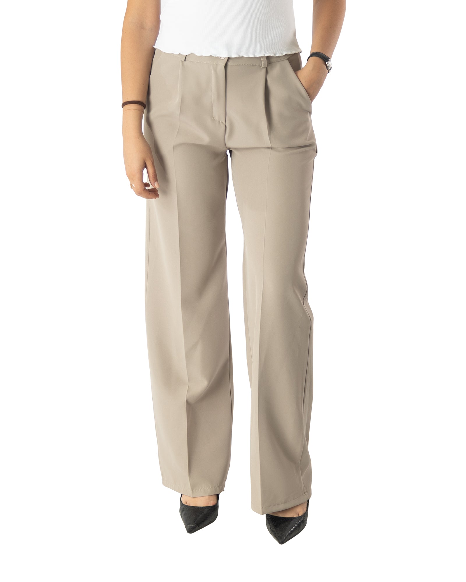 pantalone timeless beige