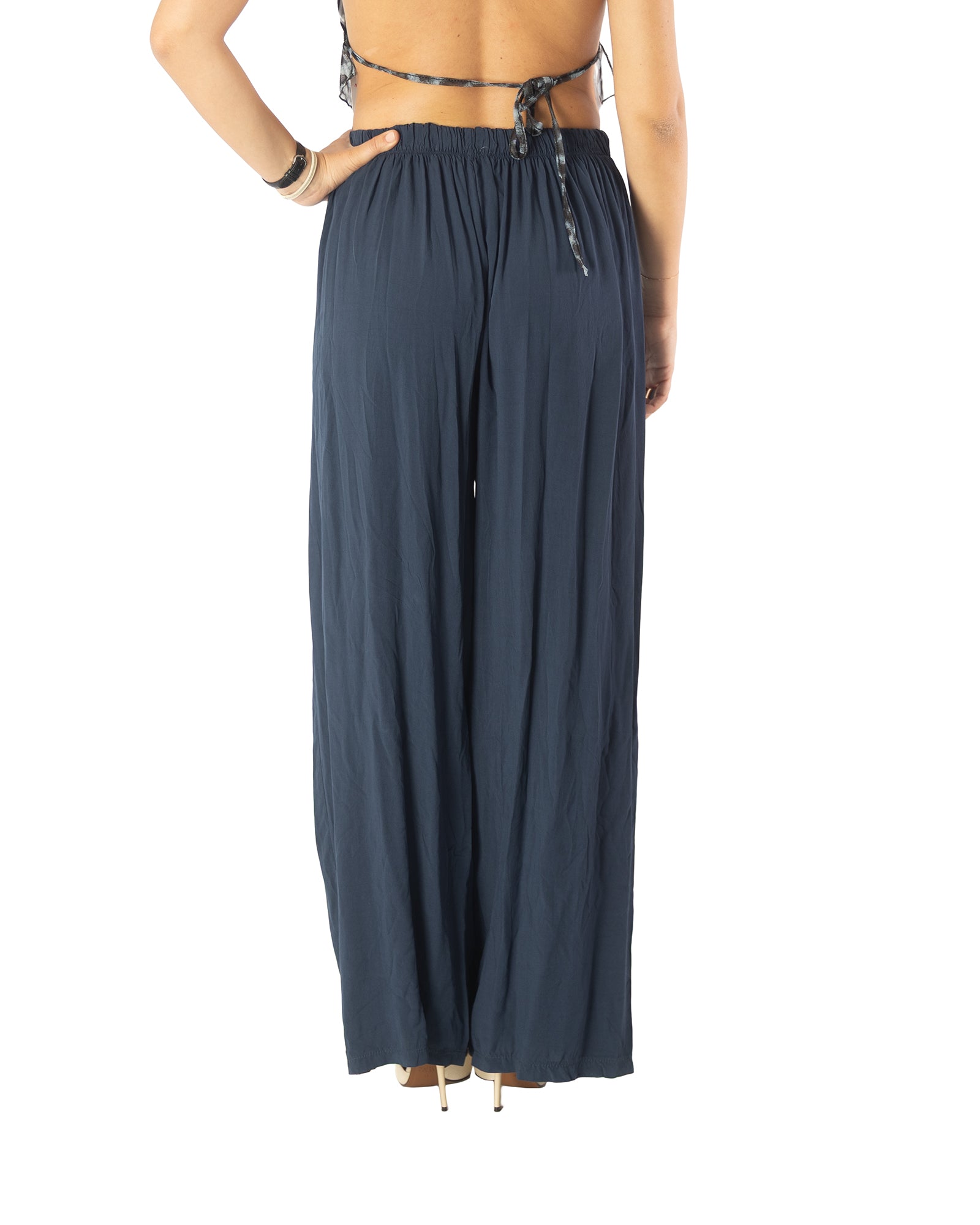 pantalone fly blu