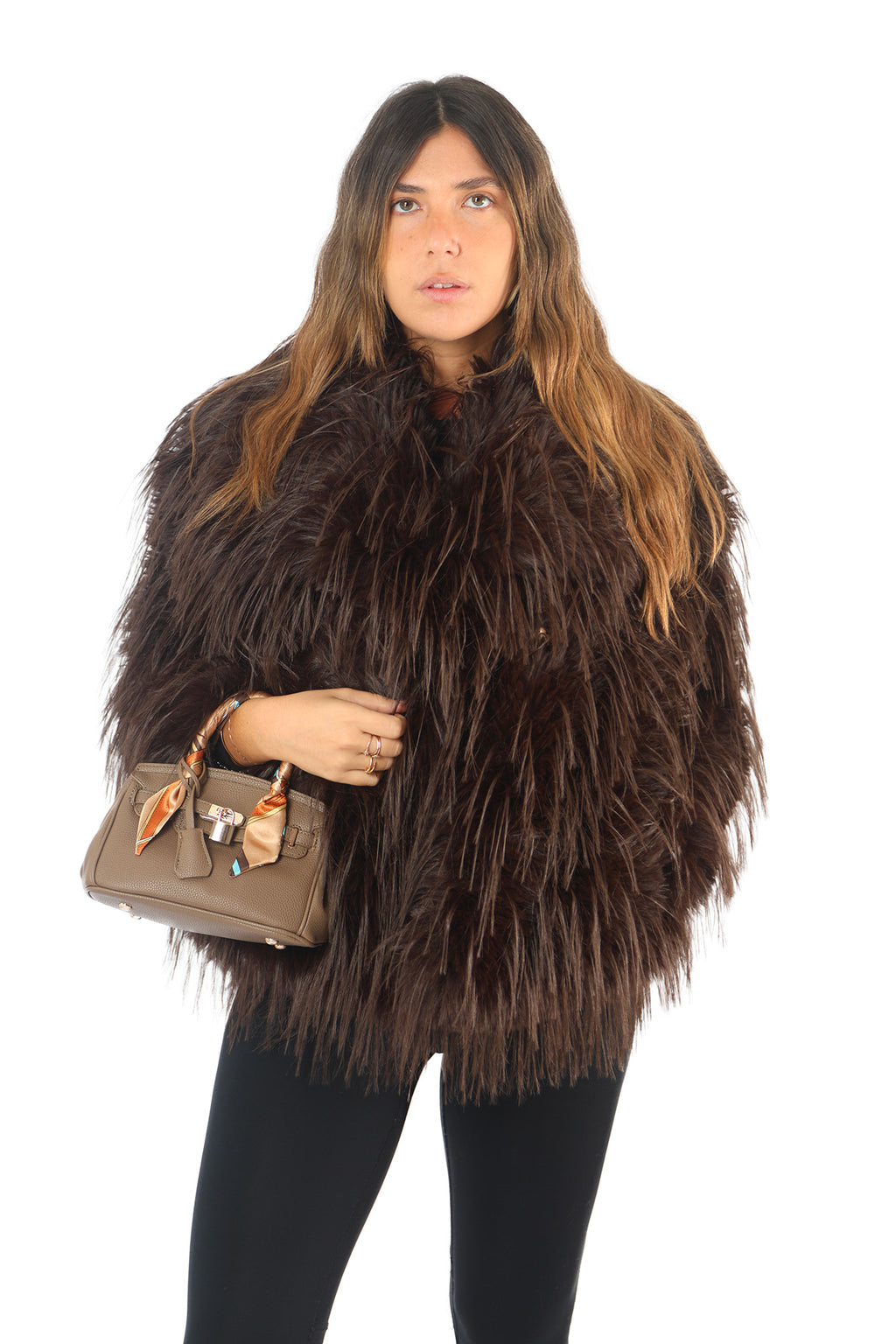 Eco pelliccia Melissa Marrone