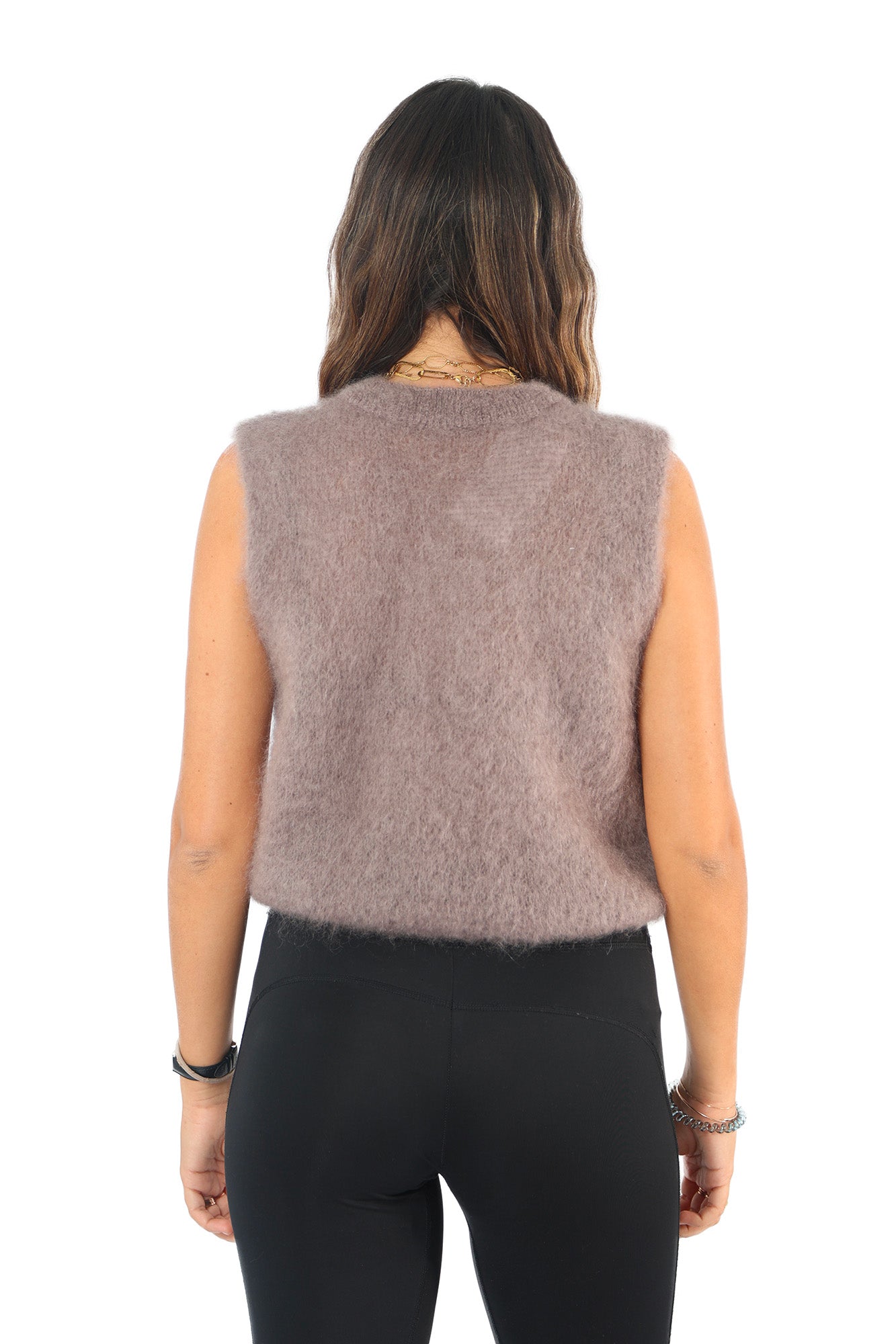 Gilet Fluffy Tortora