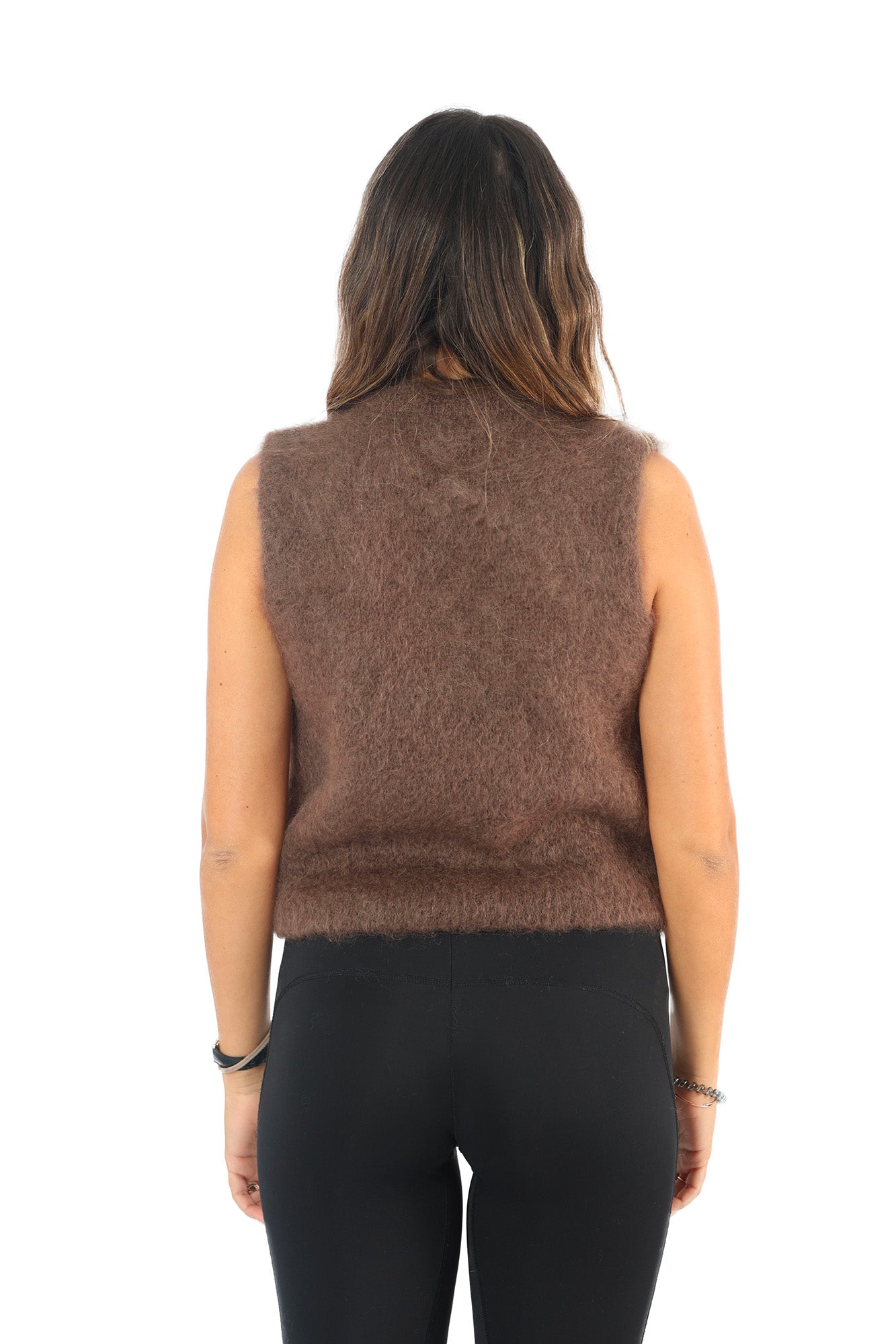 Gilet Fluffy Marrone