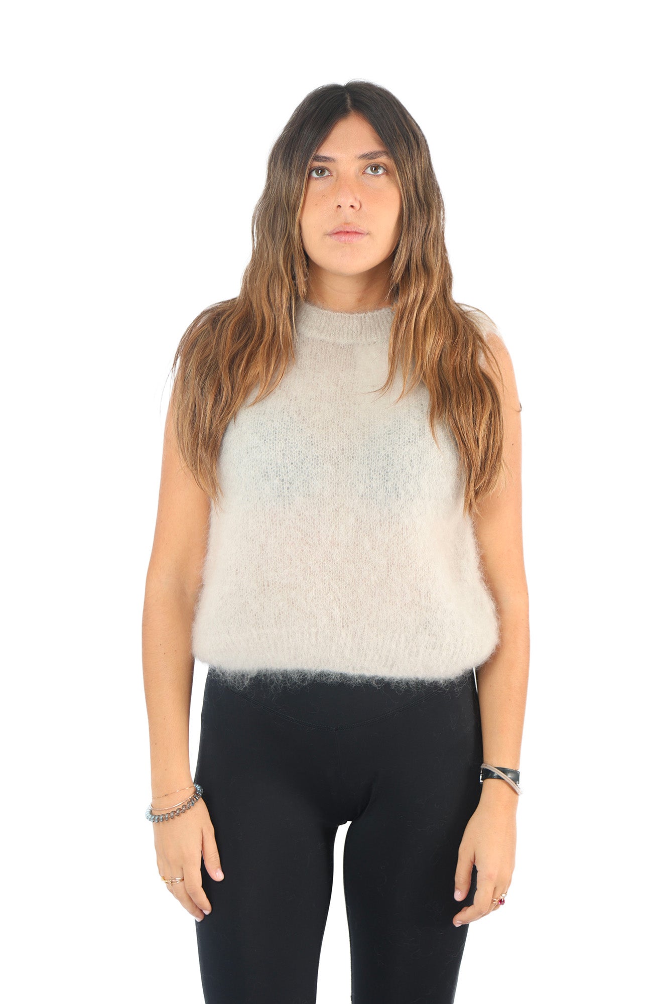 Gilet Fluffy Panna
