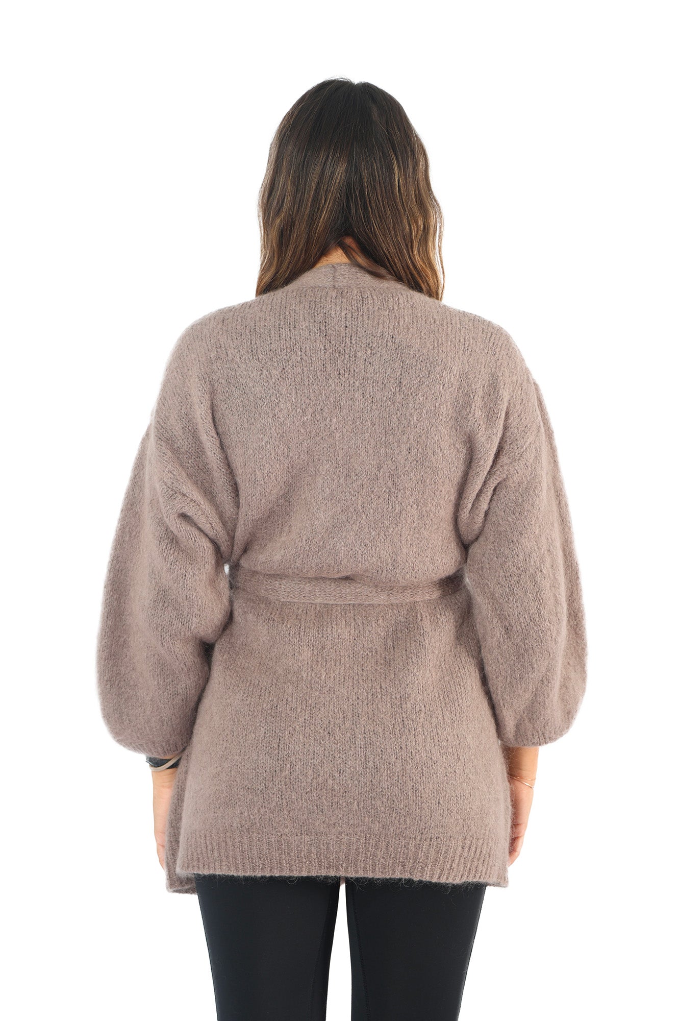 Cardigan Fluffy Tortora