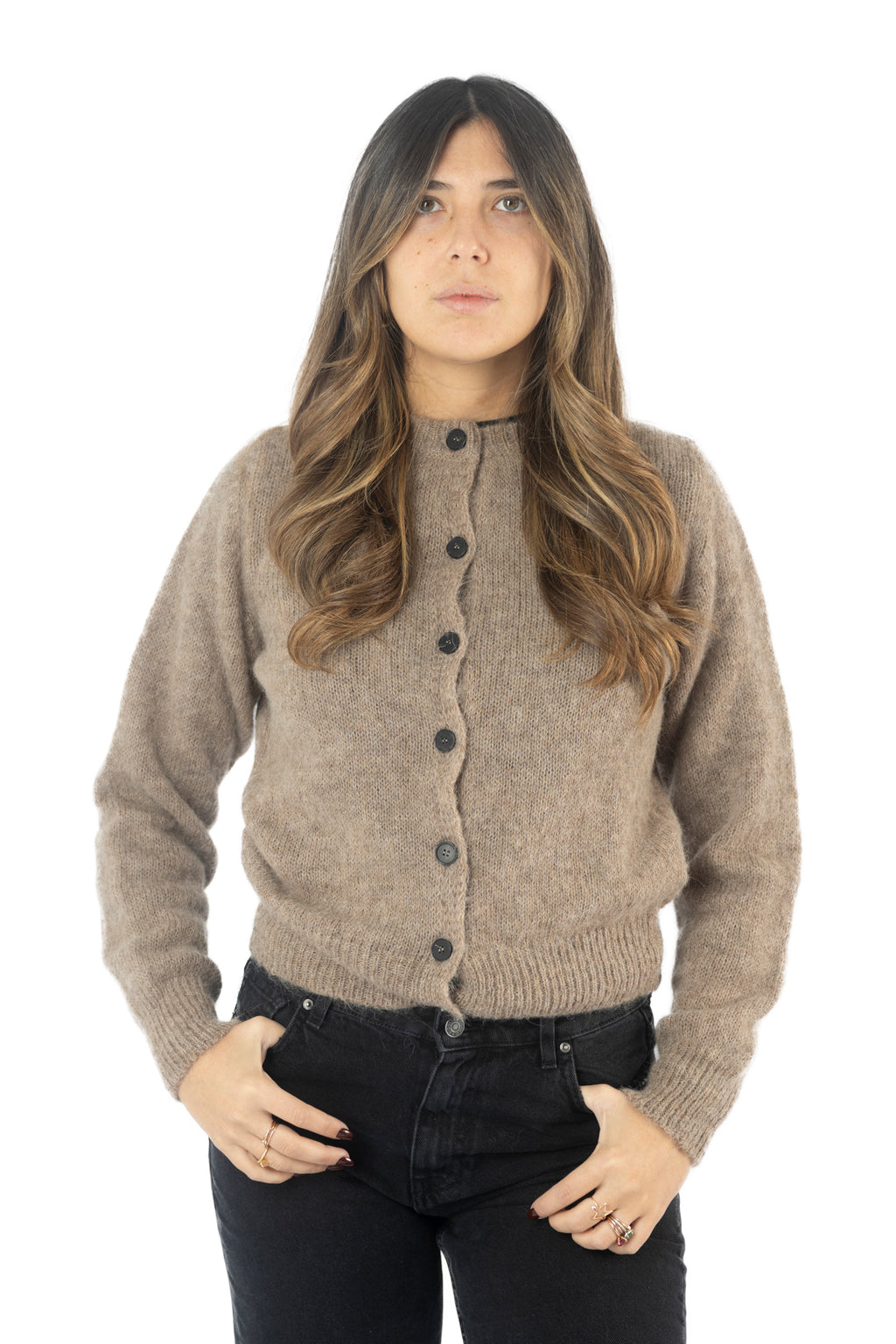 Cardigan Wit Nocciola