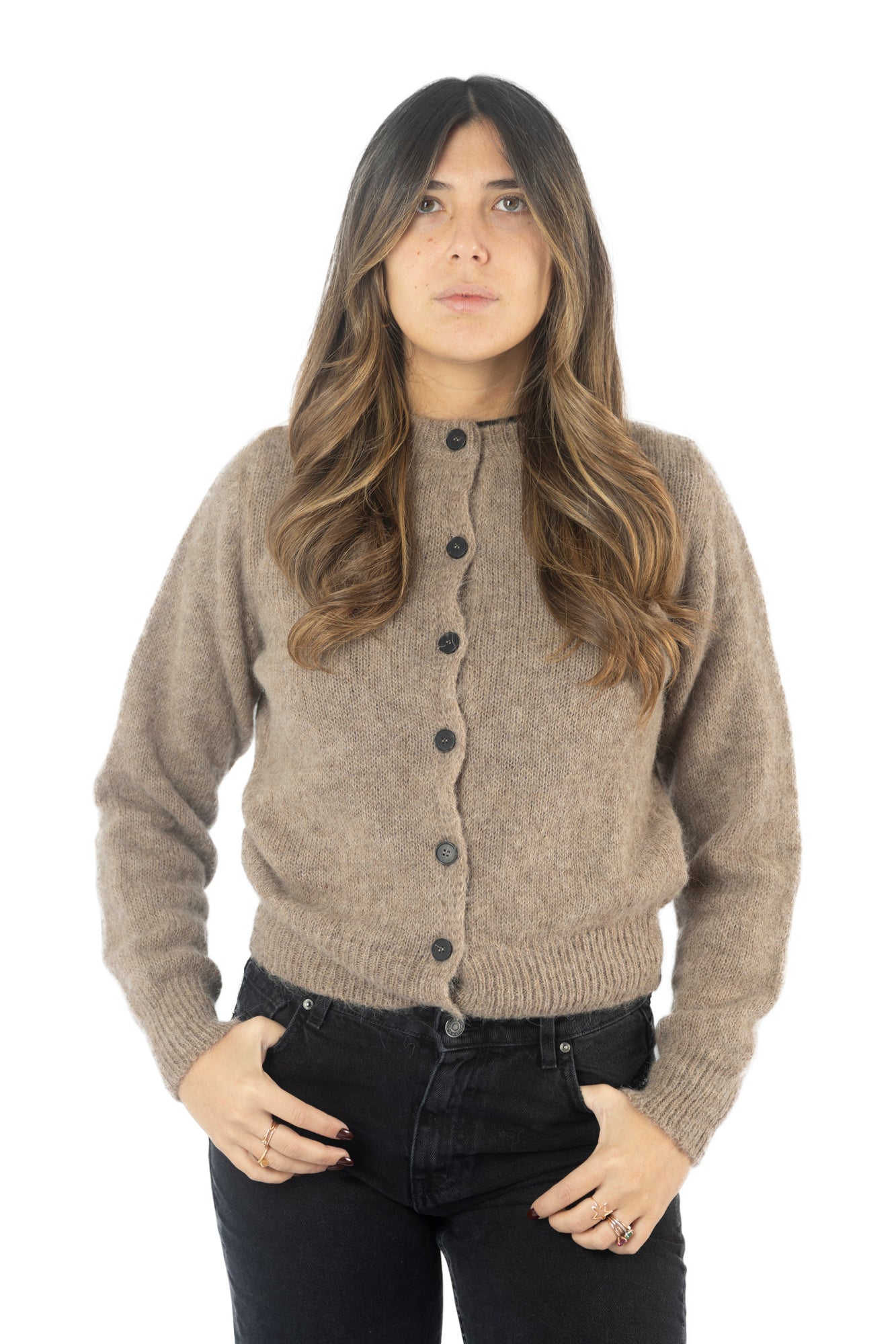 Cardigan Wit Nocciola