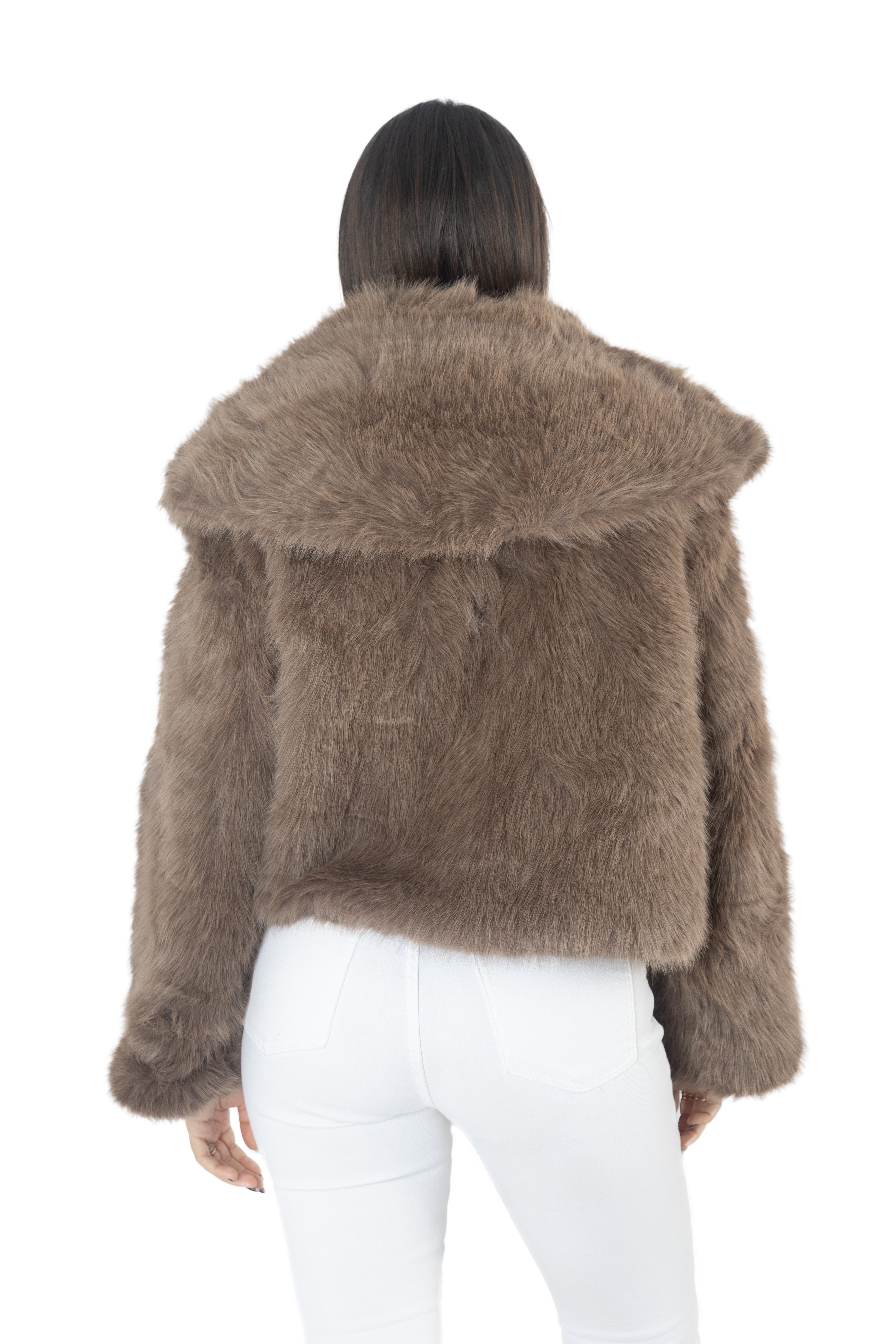 Ecopelliccia Sofia Crop Fango